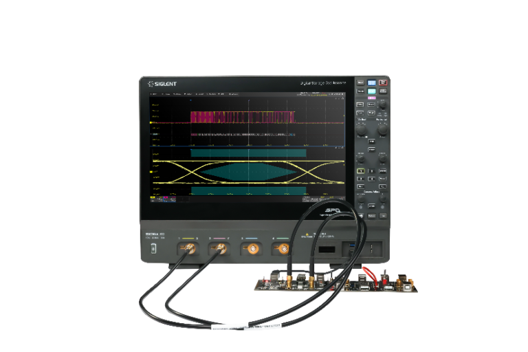 Compliance Test <br> USB 2.0, 100Base-TX, 1000Base-T, 100Base-T1, 1000Base-T1 protocol conformance testing are available. When the user sets up the environment according to the prompts, by using the related test fixture, the oscilloscope and related instruments can be automatically set up and related measurement, calculation, decoding and other functions will be used for testing, helping the user to complete each test project quickly and efficiently, and reports are generated automatically.