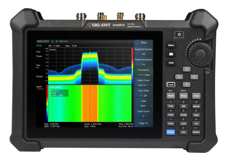 Siglent SHA861A Handheld Spectrum/Cable and Antenna Analyser, 9 kHz – 3.6 GHz