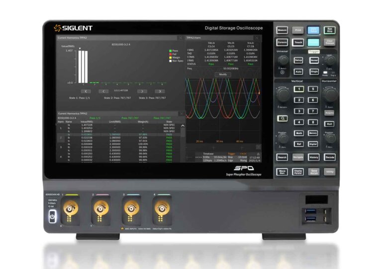 Siglent SDS5054X HD 4Ch, 5 GSa/s, 500MHz, 12 Bit, high resolution oscilloscope
