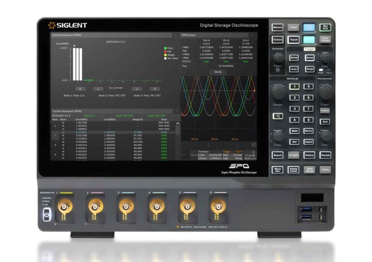 Siglent SDS5056X HD 6Ch, 5 GSa/s, 500MHz, 12 Bit, high resolution oscilloscope
