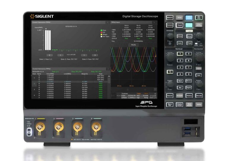 Siglent SDS5104X HD 4Ch, 5 GSa/s, 1 GHz,, 12 Bit, high resolution oscilloscope