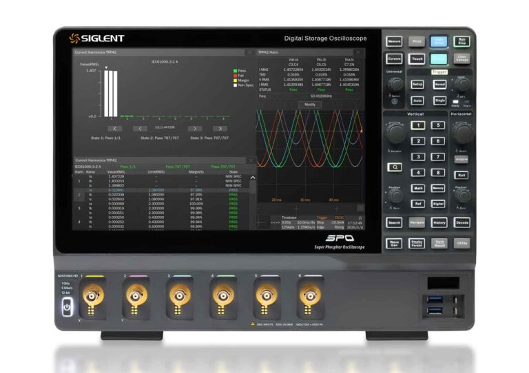 Siglent SDS5106X HD 6Ch, 5 GSa/s, 1 GHz, 12 Bit, high resolution oscilloscope