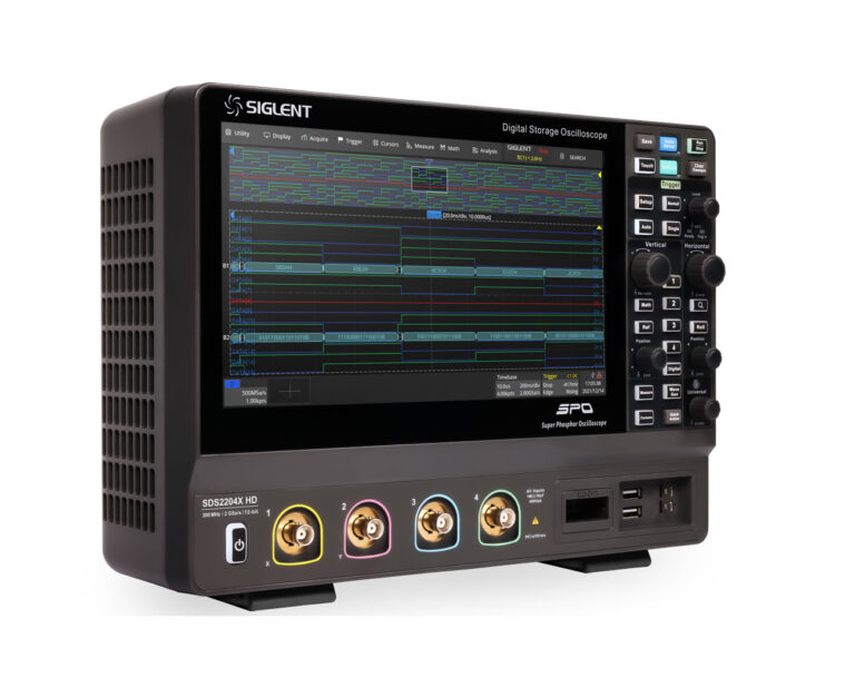 Siglent SDS2204X HD 12 bit, 4Ch, 200MHz, 2GSa/s High Resolution Oscilloscope
