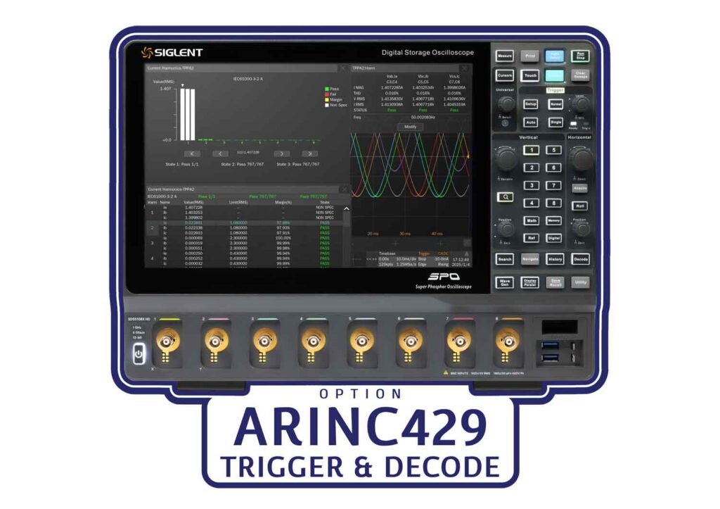 Arinc Software Siglent SDS5000HD-ARINC ARINC429 trigger & decode Software