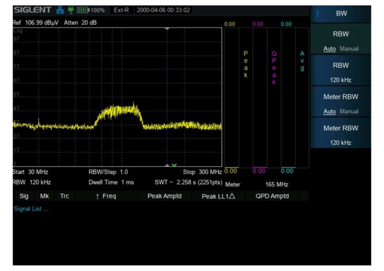 Siglent SHA850A-EMI Upgrade Option