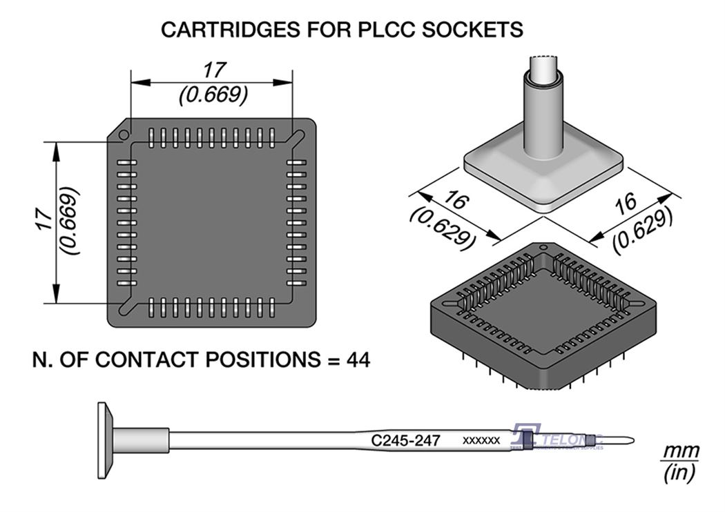 JBC C245247 PLCC Socket Cartridge