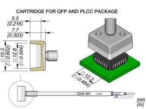 JBC C245351 QFP/PLCC Cartridge
