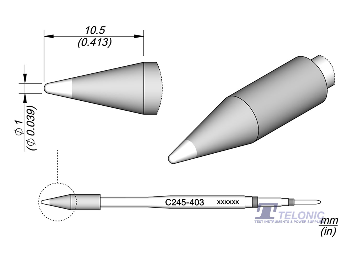 JBC C245403 Conical Cartridge