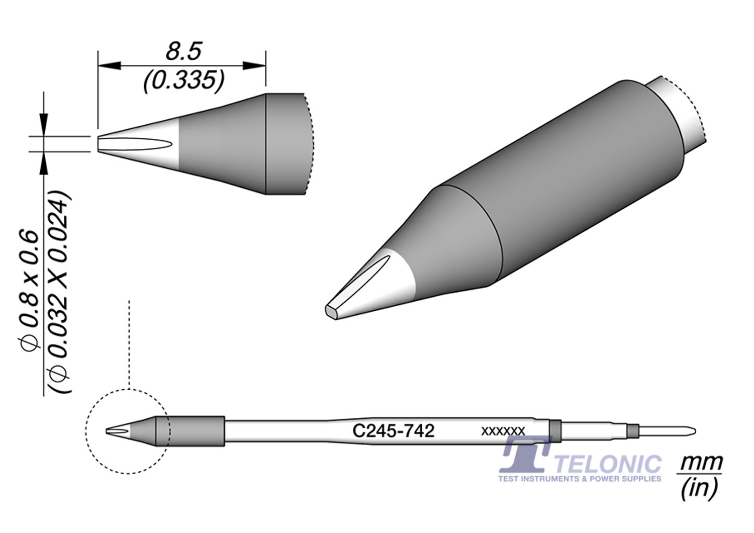 JBC C245742 Chisel Cartridge