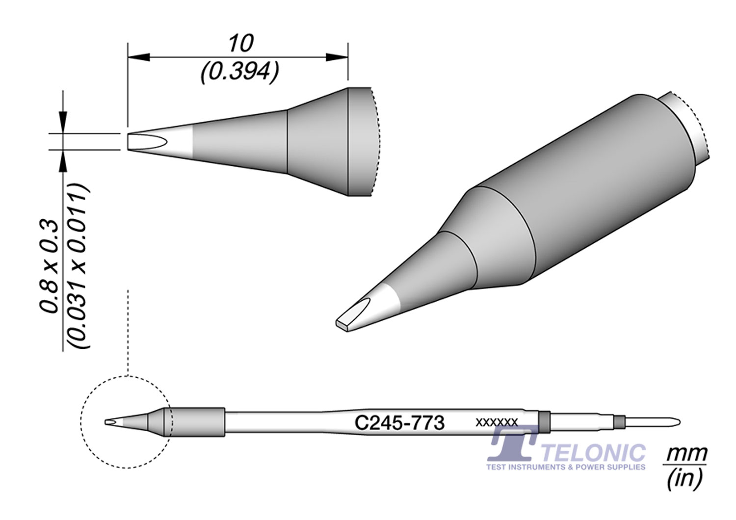 JBC C245773 Chisel Cartridge