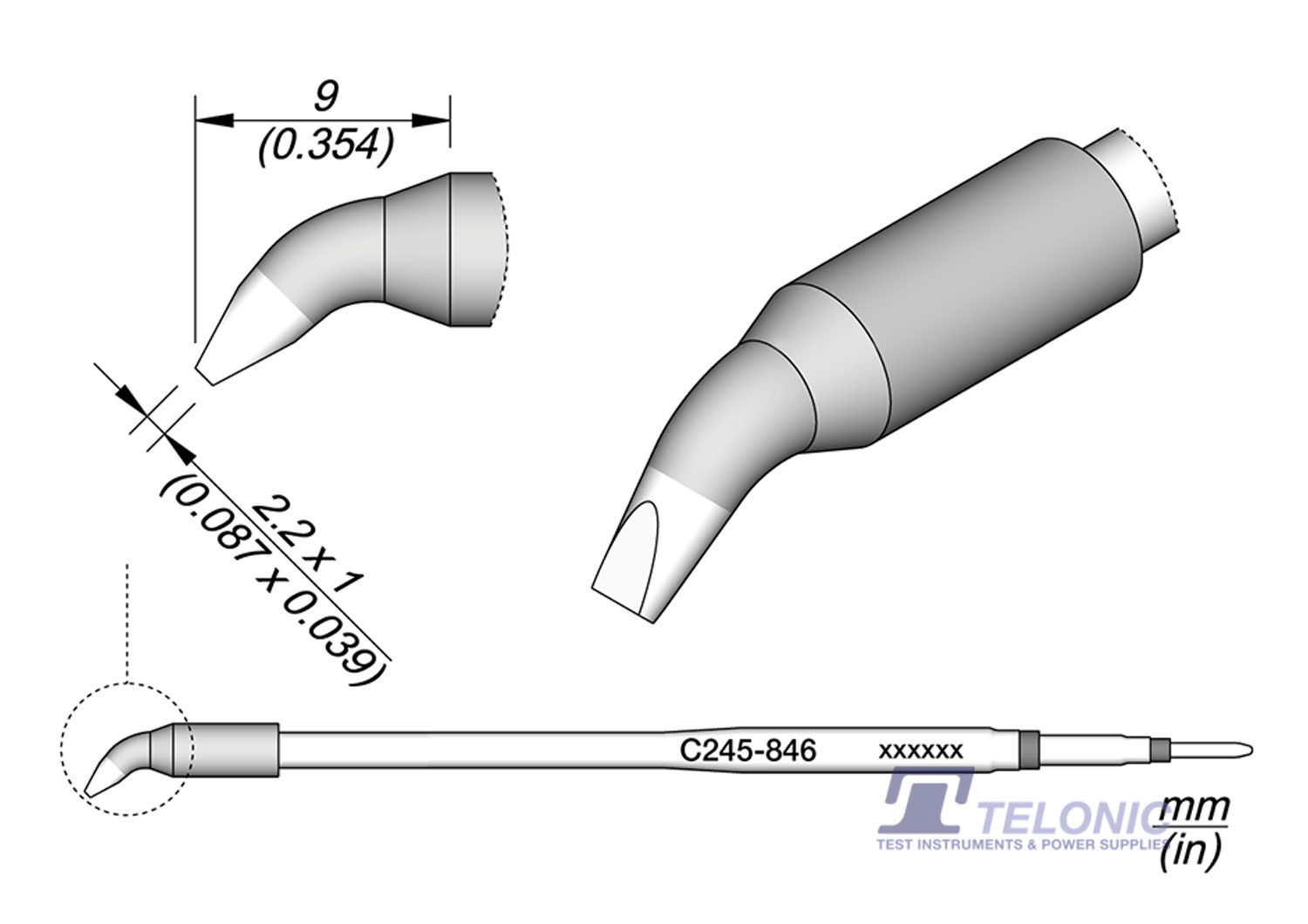 JBC C245846 Chisel Bent Cartridge