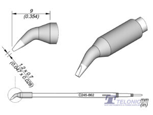 JBC C245862 Chisel Bent Cartridge