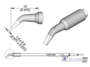 JBC C245863 Chisel Bent Cartridge