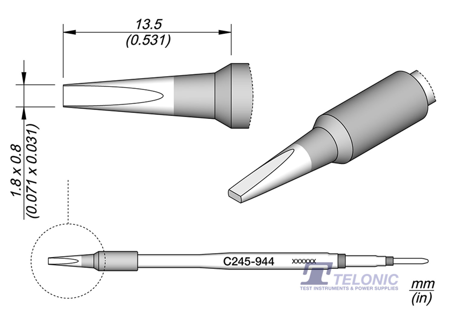 JBC C245944 Chisel Cartridge
