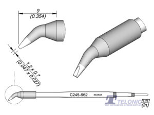 JBC C245962 Chisel Bent Cartridge