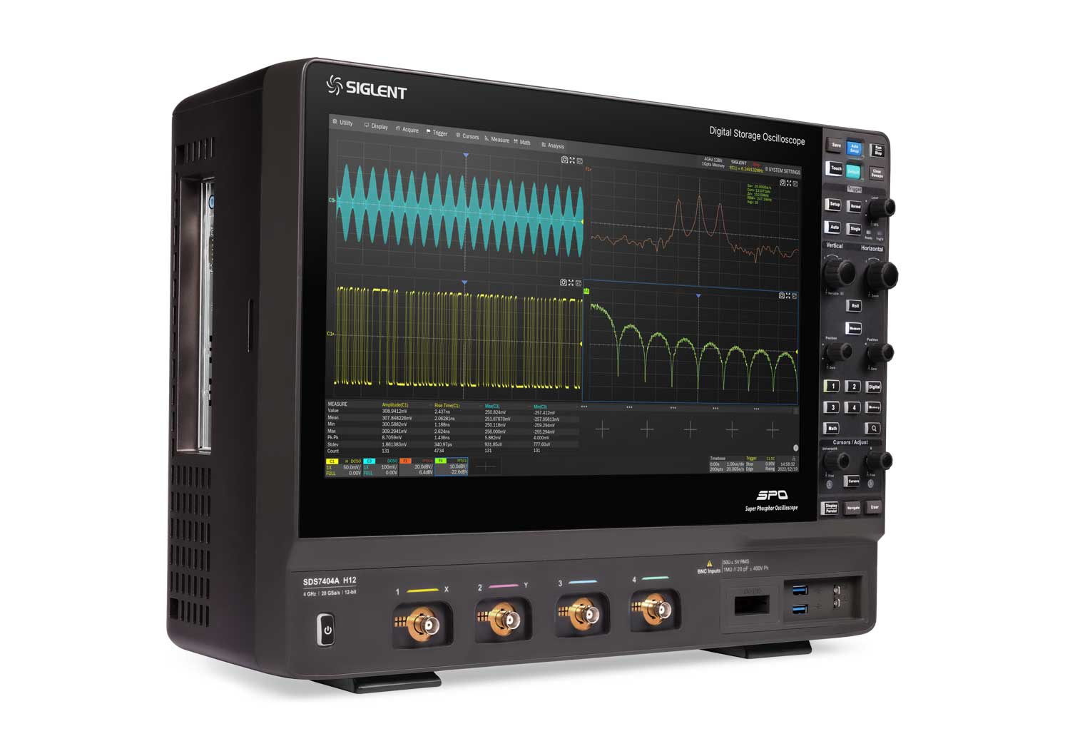 Siglent SDS7804A 4Ch, 20GSa/s, 8GHz, 12-Bit High Resolution Oscilloscope - Image 3