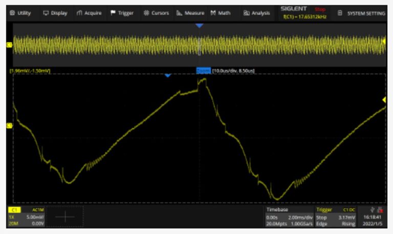 Power Rail Analysis: learly observe the small signal details of the power rail. 0.5% DC gain accuracy brings unprecedented confidence