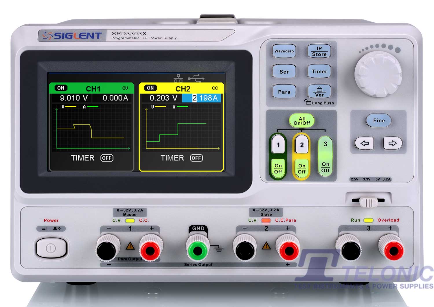 Siglent SPD3303X E Power Supply Front