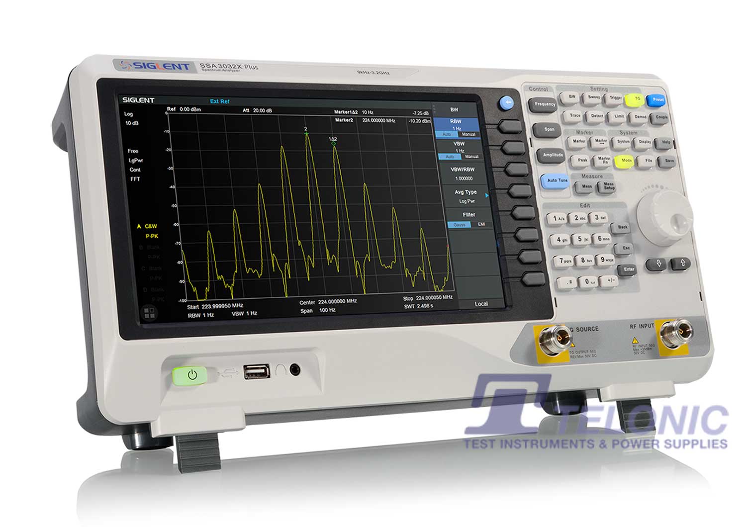 Siglent SSA3032X Plus Spectrum Analyser Right