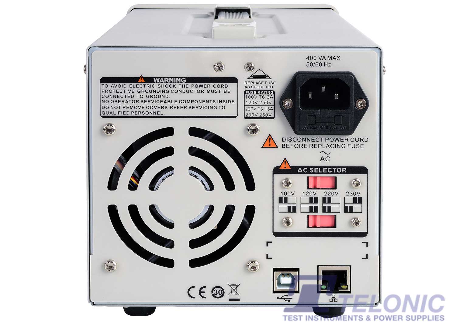 Image of Siglent spd1000x power supply rear