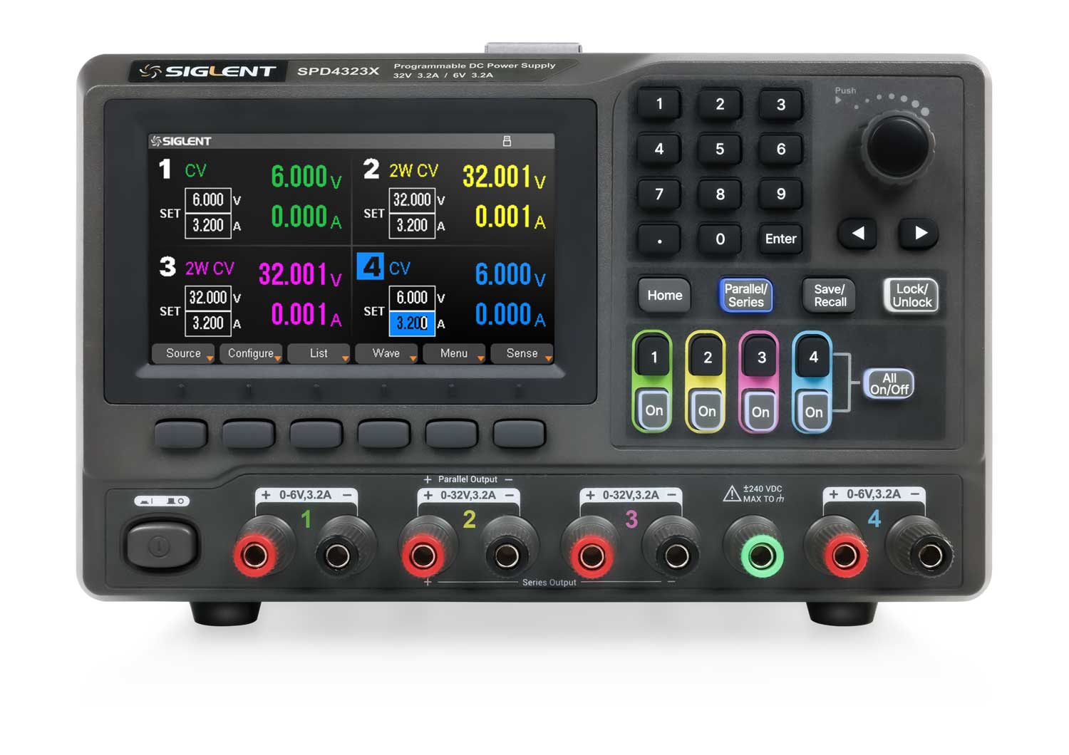 Image of Siglent spd4323x dc power supply front