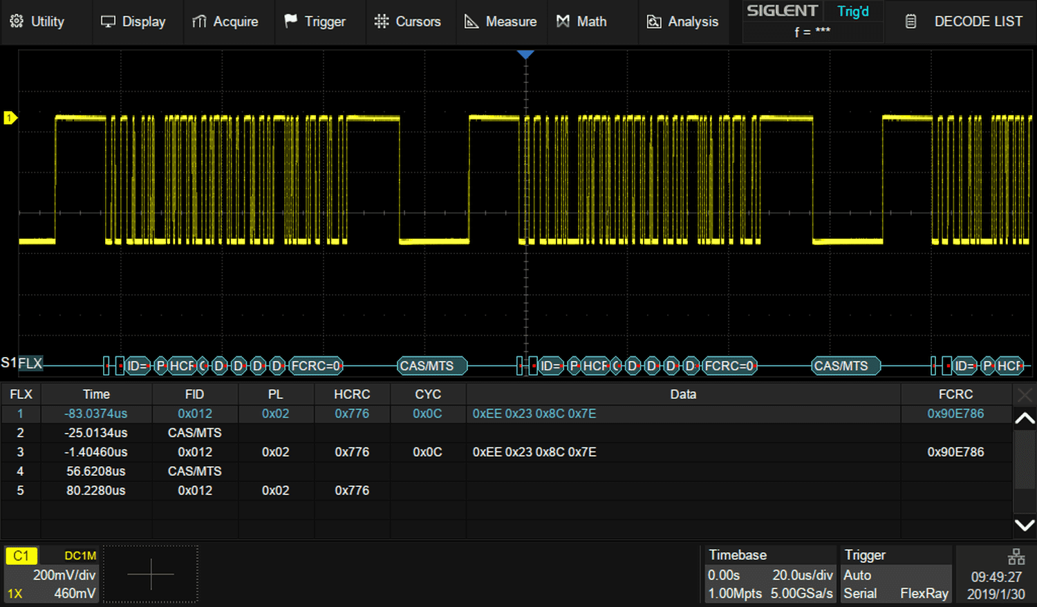 Siglent FlexRay Trigger & Decode License for SDS5000X Series