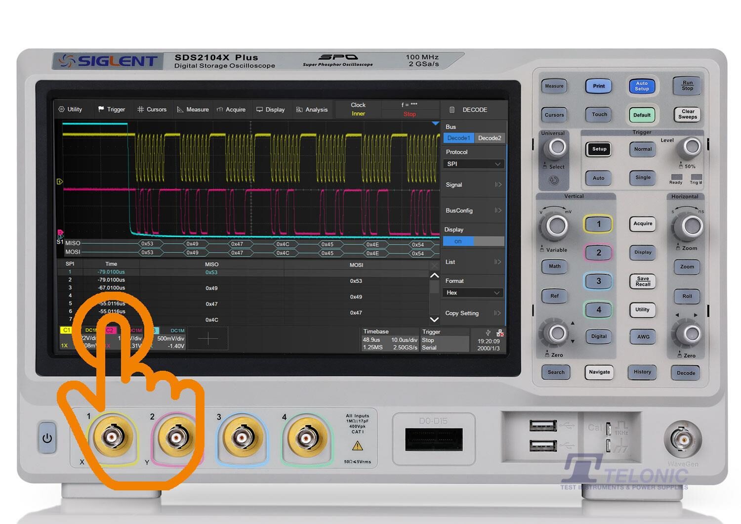 Image of Siglent sds2104x plus touch telonic