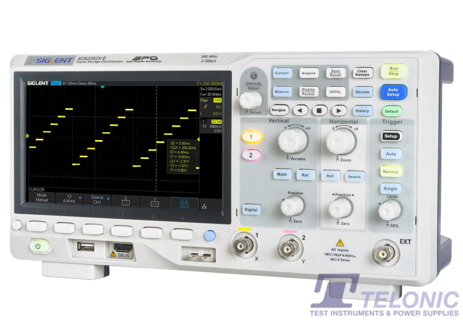 Image of Siglent sds2352x e oscilloscope angle