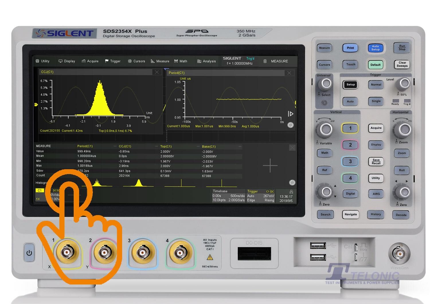 Image of Siglent sds2354x plus touch telonic