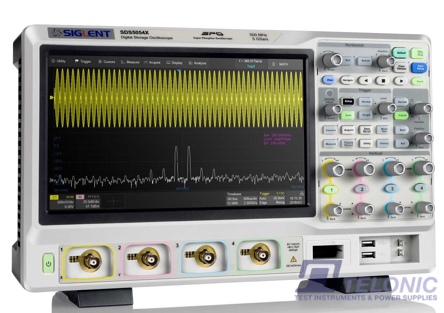 Image of Siglent sds5000x oscilloscope right