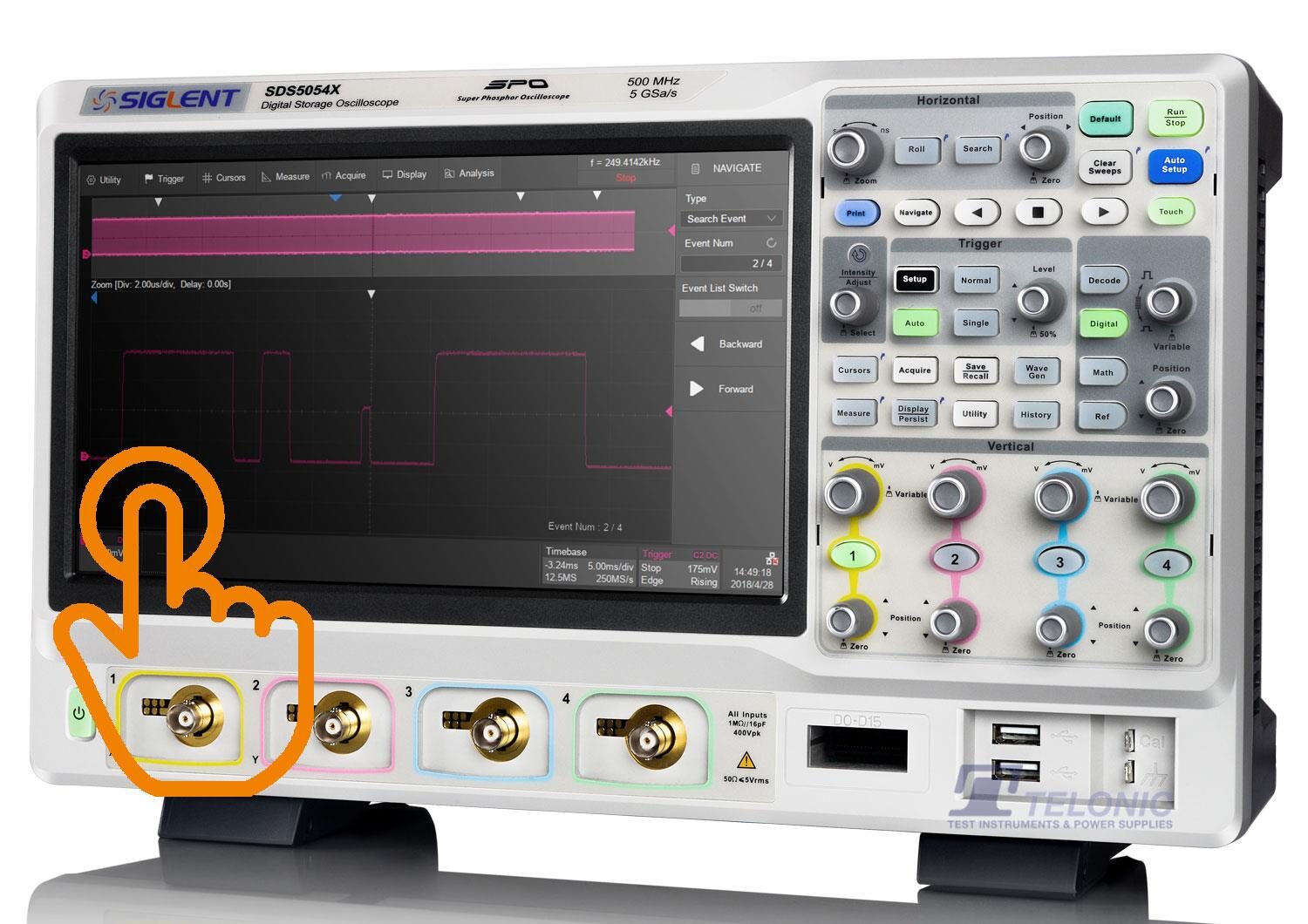 Image of Siglent sds5000x touch telonic