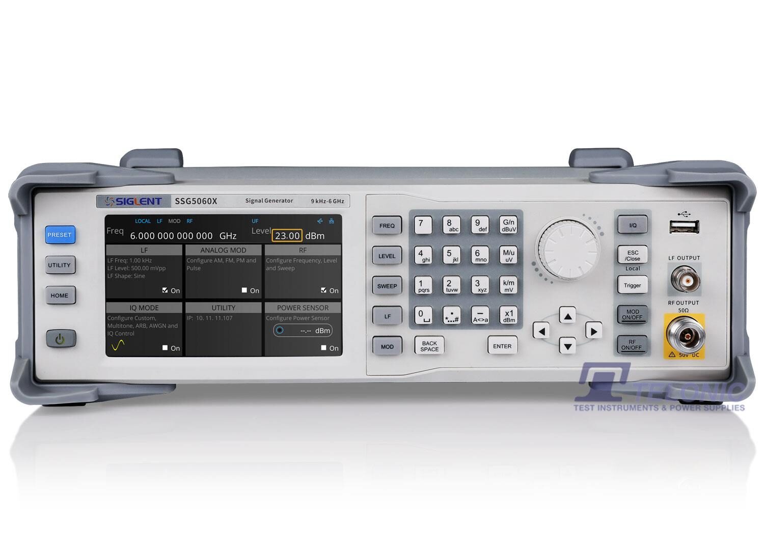 Image of Siglent ssg5000x front rf signal generator telonic