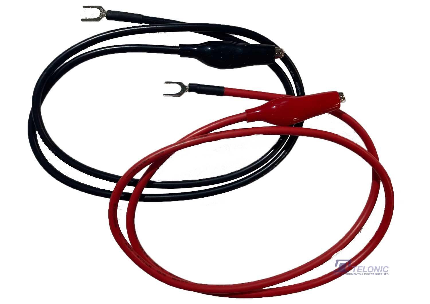 Test Leads Croc Clip to Spade Terminal