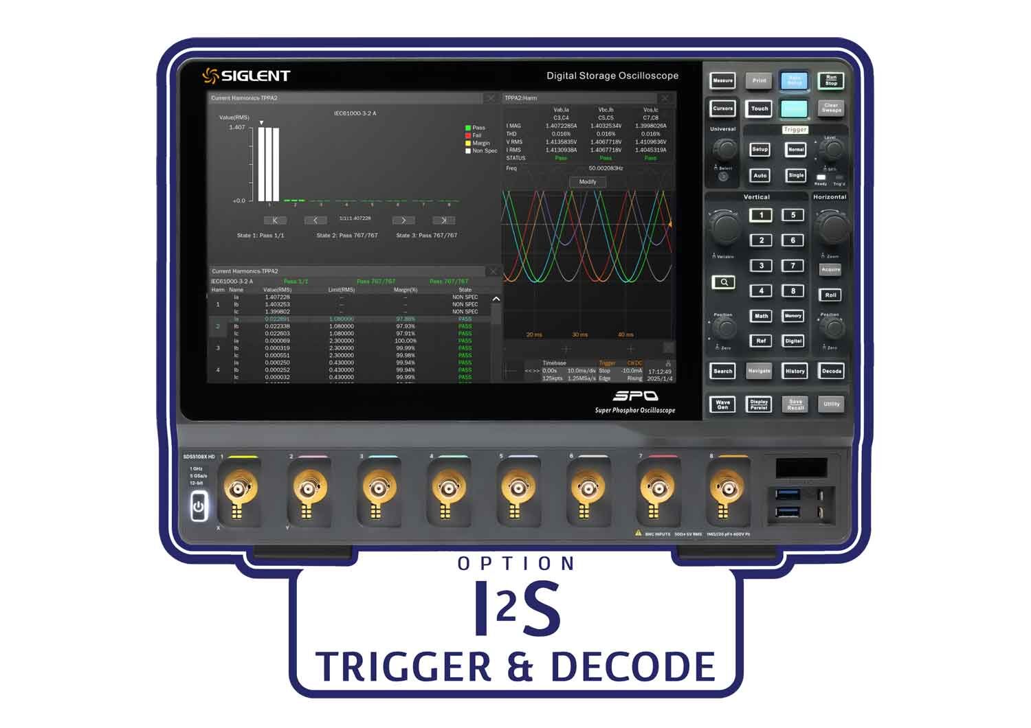 Siglent SDS5000HD-12S I2S trigger & decode Software Licence