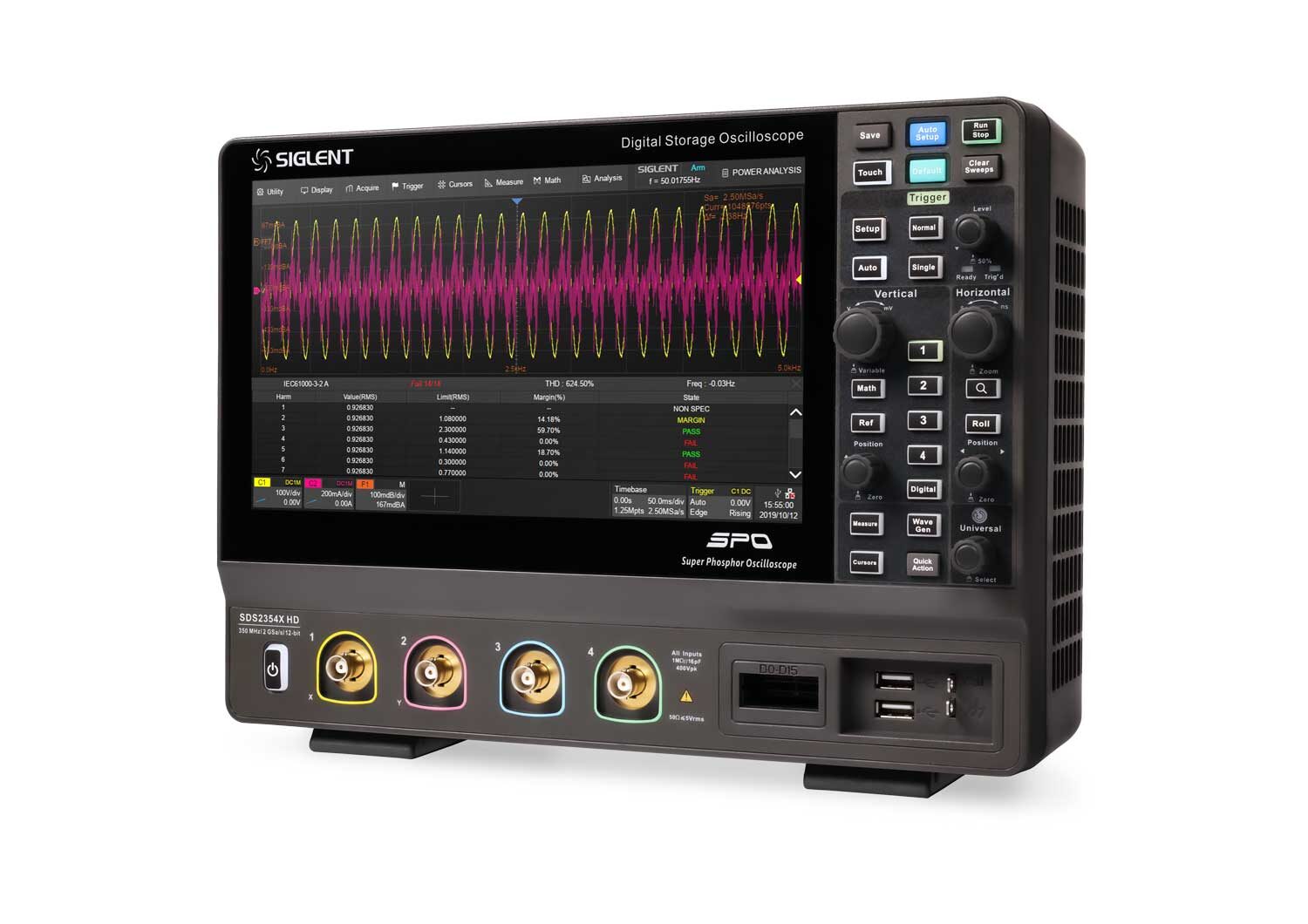 Image of Siglent sds2354x hd oscilloscope right
