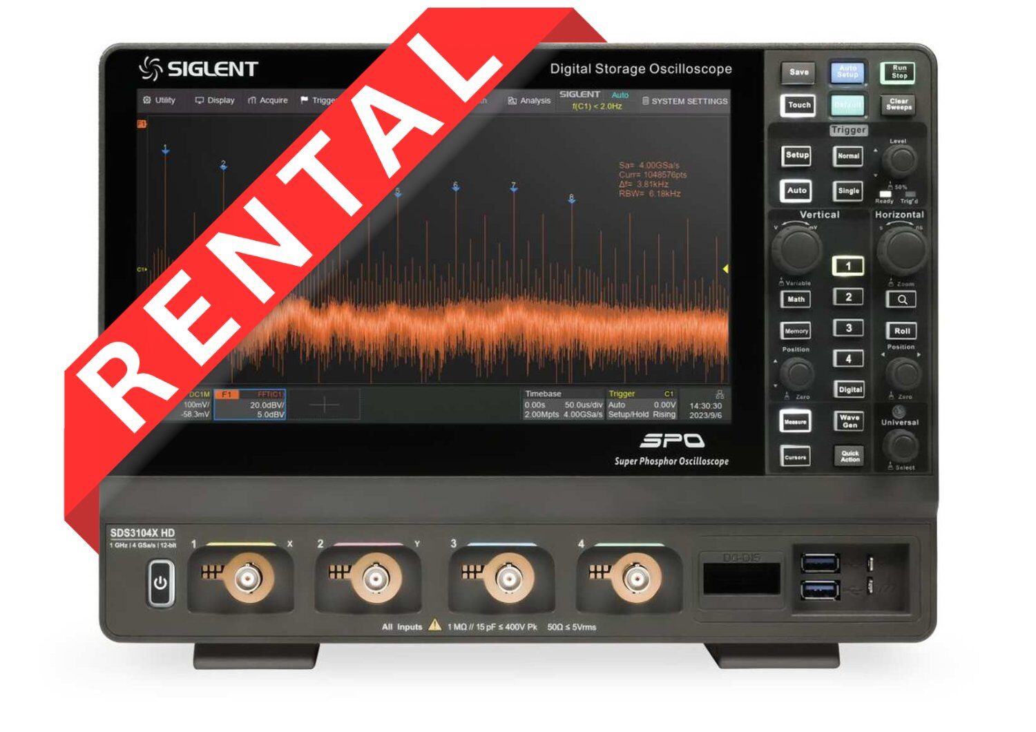 Image of Siglent sds3000x hd front telonic uk