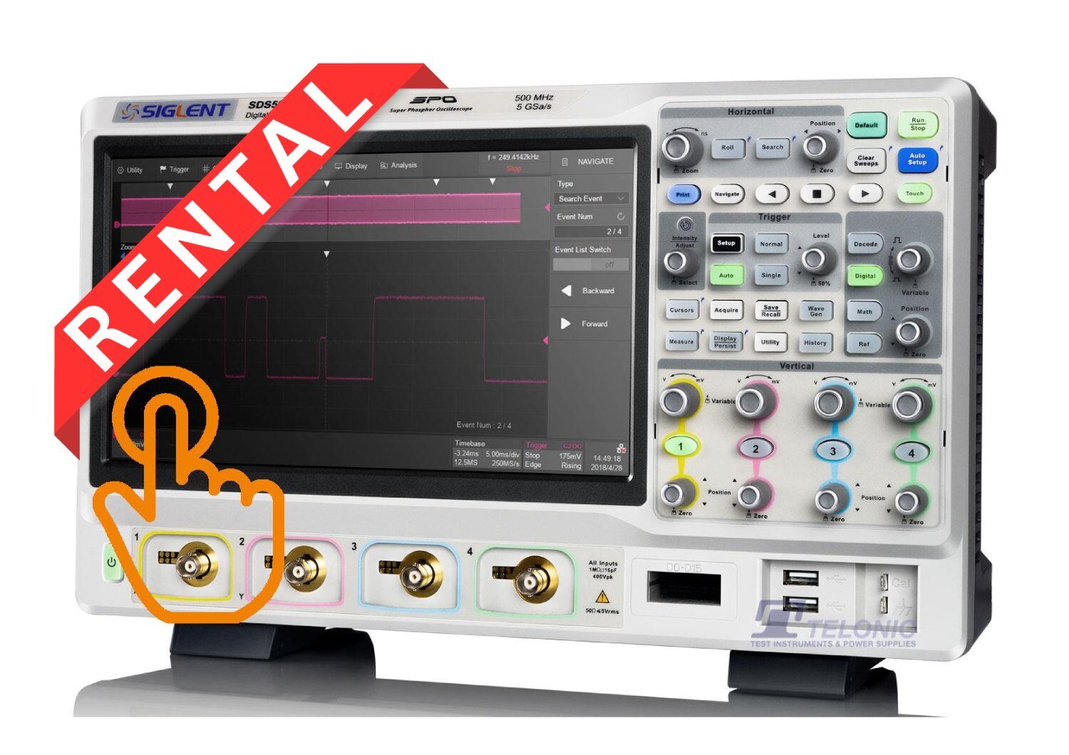 Image of Siglent sds5000x touch telonic 3