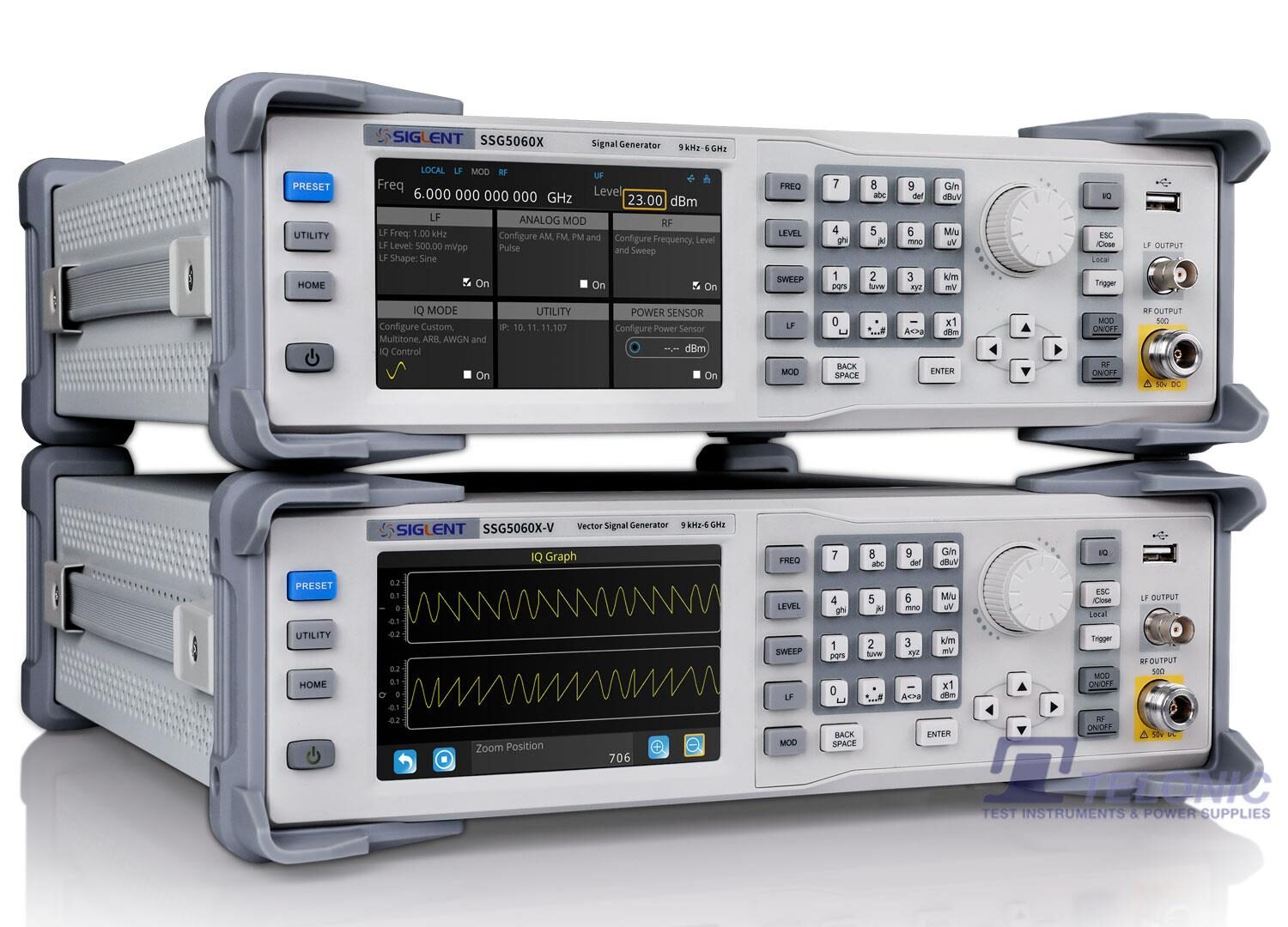 Image of Siglent ssg5000x v front rf signal generator telonic