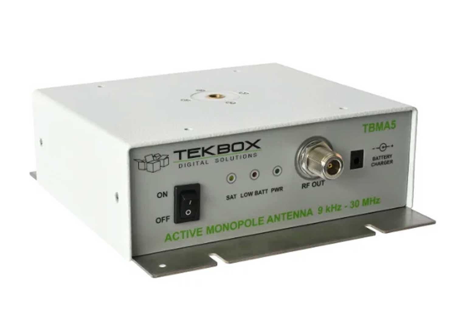 Image of Tekbox tbma5 active monopole antenna side view telonic uk
